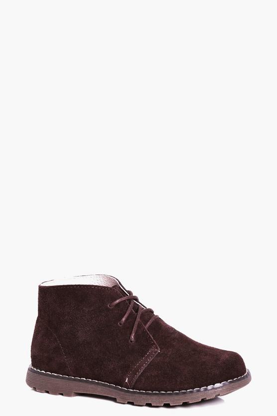 Boys Lace Up Suede Boots